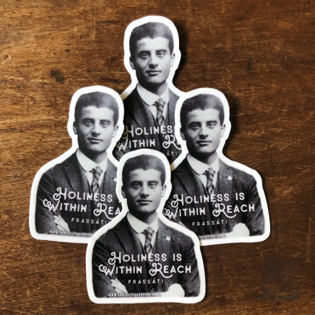 Bl Pier Giorgio Frassati Decal &quot;Holiness&quot; Catholic Sticker for indoor & outdoor use | waterbottle laptop, catholic sticker, Catholic gift