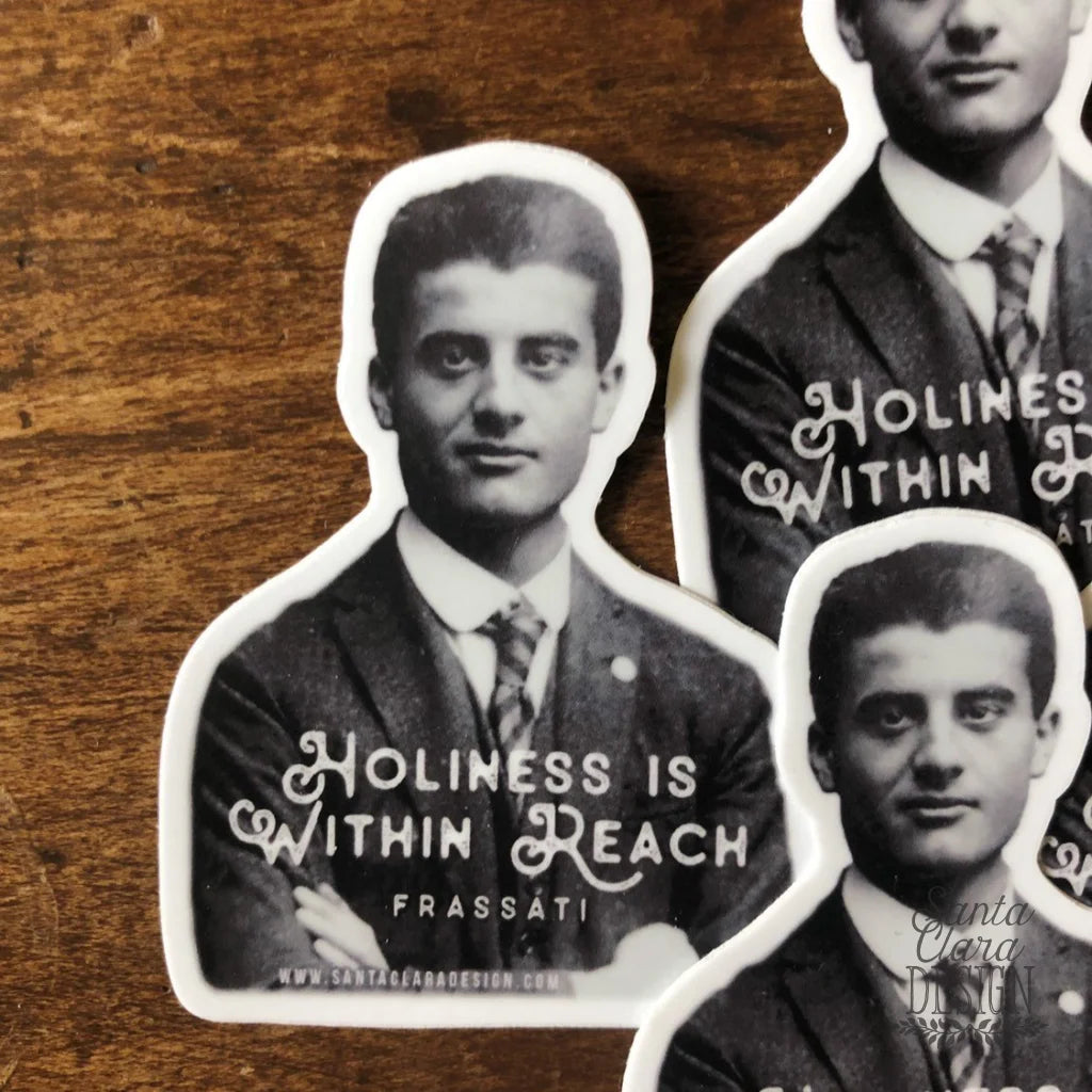 Bl Pier Giorgio Frassati Decal &quot;Holiness&quot; Catholic Sticker for indoor & outdoor use | waterbottle laptop, catholic sticker, Catholic gift