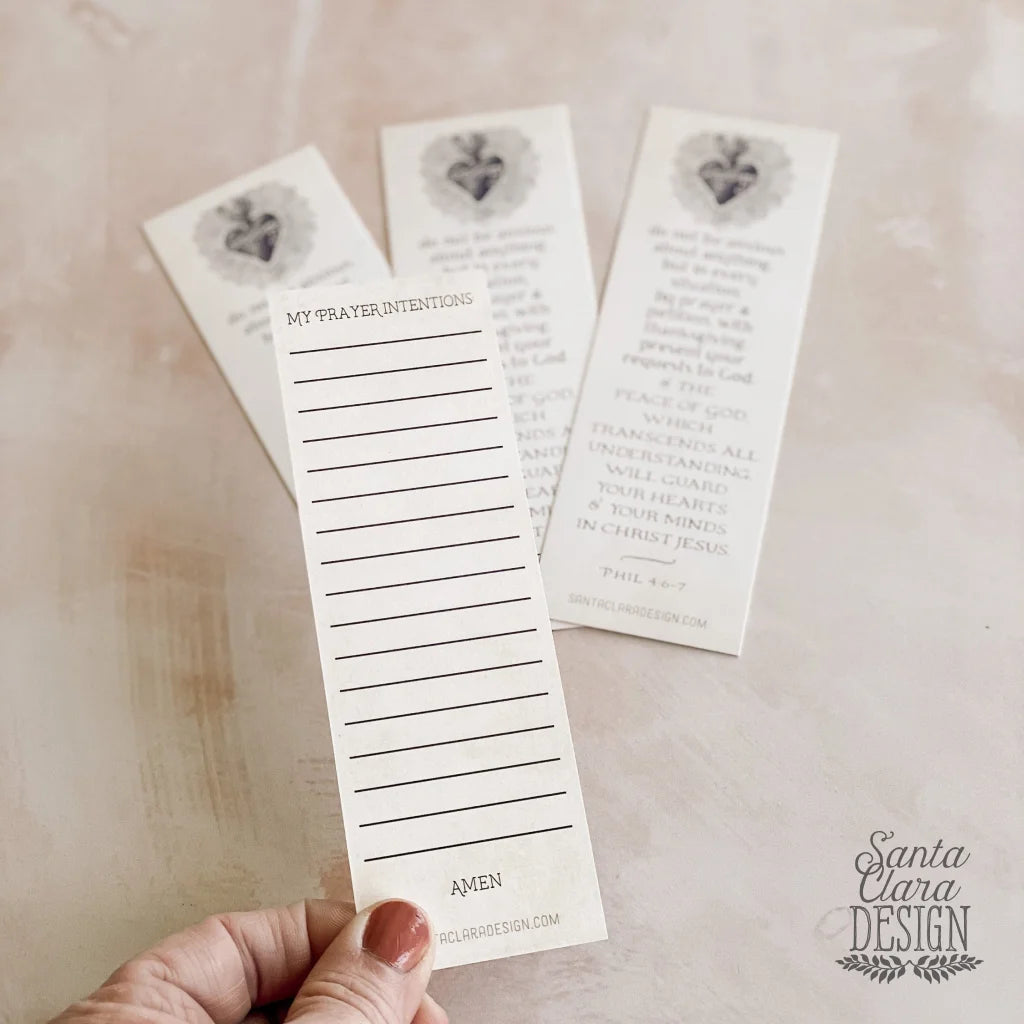 Prayer Intention Bookmark Set, 2-sided, prayer bookmark, prayer card, bible bookmark, Catholic bookmark, confirmation gift, retreat gift