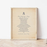 Prayer to Mary by St. John Bosco, Catholic Prayer, Wall Art, Christian poster, Catholic school print, art print, saint, confirmation gift