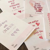 Catholic Valentine Set of six PRINTABLE mini cards | Catholic Saint & Scripture cards for St. Valentine&#39;s day, download and print from home