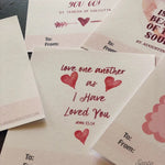 Catholic Valentine Set of six PRINTABLE mini cards | Catholic Saint & Scripture cards for St. Valentine&#39;s day, download and print from home