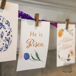 Printable Easter Banner, downloadable Easter decor, catholic home art, printable catholic wall art, prayer Catholic hanging print set