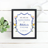 PRINTABLE: Easter JPII We are an Easter People and Alleluia is our Song Printable Wall Art Catholic Easter downloadable decor art for home