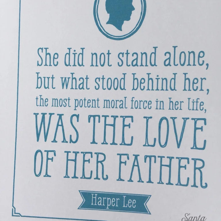 Father&#39;s Day Printable, Harper Lee, gift for dad, dad birthday gift, fathers day, wedding gift for dad, to dad from daughter