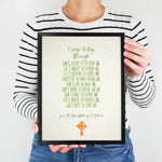 PRINTABLE &quot;I Arise Today&quot;, Printable, St. Patrick&#39;s Breastplate, Irish blessing, 8x10 & 5x7, St. Patricks, Catholic, Irish Gift