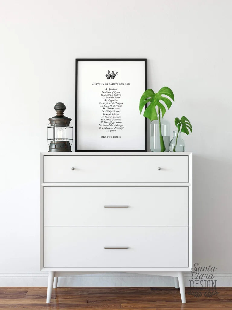 PRINTABLE Litany of saints for Fathers, dad prayer, Catholic Father Blessing, prayer print, gift for dad, printable prayers, print at home