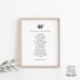 PRINTABLE Litany of saints for Fathers, dad prayer, Catholic Father Blessing, prayer print, gift for dad, printable prayers, print at home