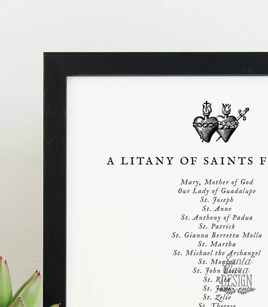 PRINTABLE Litany of saints for Mothers, prayer for moms, Catholic Mothers Blessing, prayer print, mom gift, printable prayers, print at home