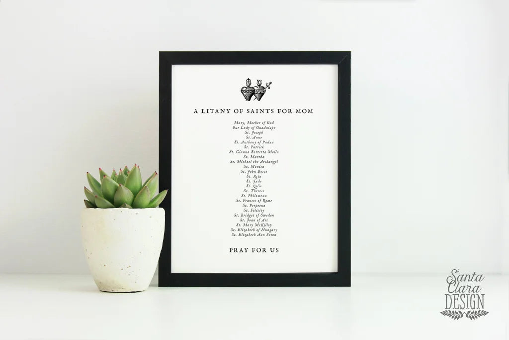 PRINTABLE Litany of saints for Mothers, prayer for moms, Catholic Mothers Blessing, prayer print, mom gift, printable prayers, print at home