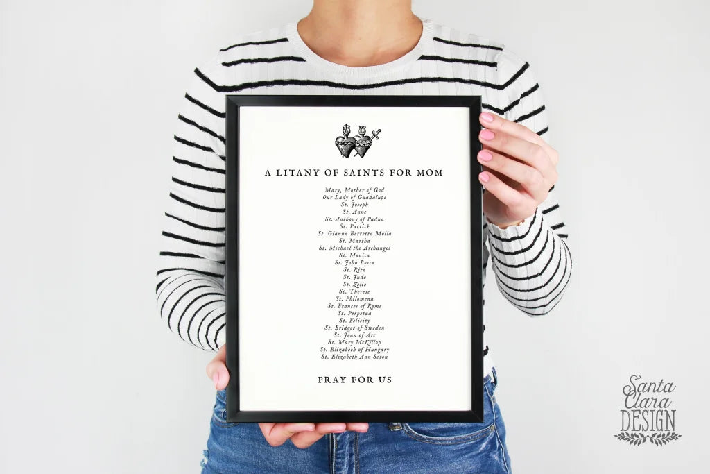 PRINTABLE Litany of saints for Mothers, prayer for moms, Catholic Mothers Blessing, prayer print, mom gift, printable prayers, print at home