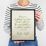 PRINTABLE &quot;May Your Neighbors Respect You&quot; Irish Blessing 8x10 & 5x7, Santa Clara Design, St. Patricks Day, Inspirational Prints, Catholic