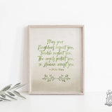 PRINTABLE &quot;May Your Neighbors Respect You&quot; Irish Blessing 8x10 & 5x7, Santa Clara Design, St. Patricks Day, Inspirational Prints, Catholic