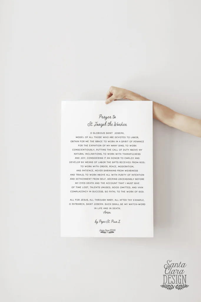 Printable Prayer To St. Joseph The Worker By Pope Pius X Printable