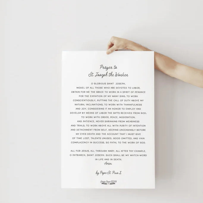 Printable Prayer To St. Joseph The Worker By Pope Pius X Printable