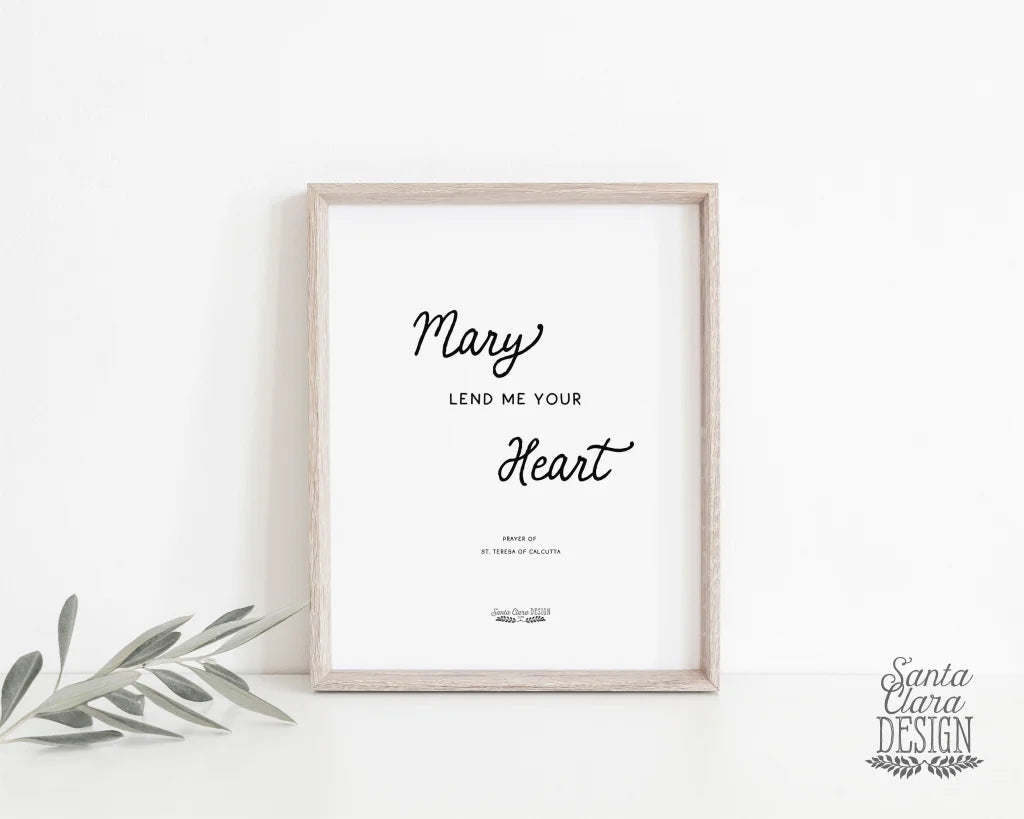 Printable Simple Prayer To Mary From St. Teresa Of Calcutta Printable