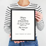 PRINTABLE St. Francis of Assisi quote &quot;Hold Nothing Back&quot; saint print, Lent art, Catholic, catholic prayer, Catholic art, printable prayers