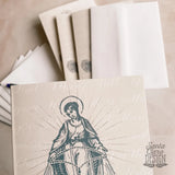 Rosary Notecard Set of 6 or 12 cards + envelopes - A2 side Catholic cards - Marian Catholic stationery for her, catholic gift, Card set