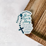 Run to Mary Rosary Sticker | Marian Catholic decal | Mama Mary rosary sticker for laptop, tumbler, car | vinyl decal | Francis de Sales