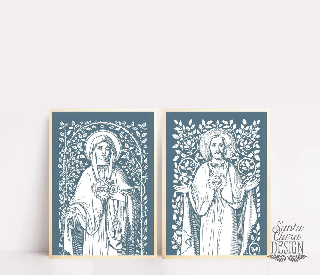 Sacred Heart of Jesus Vines Art Print, Heart of Jesus vintage, Catholic art print, Catholic wall art, heart of jesus, Catholic inspiration