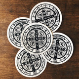 Saint Benedict Medal Vinyl Decal | Catholic Vinyl Sticker | indoor outdoor use | tumbler decal | laptop decal | car decal | Yeti vinyl decal