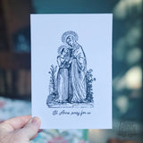 St. Anne & Mary print, Catholic saint print, Saint design, Catholic mom gift, inspirational poster, mother&#39;s day, graduation, valentine