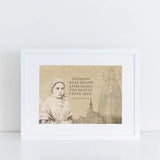 Our Lady of Lourdes, St. Bernadette, saint quote, Marian Consecration, Confirmation Gift, Baptism, Catholic, Catholic art, Marian print