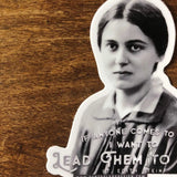 St. Edith Stein Decal &quot;Lead Them&quot; Catholic Sticker for indoor & outdoor use | waterbottle laptop, catholic sticker, Catholic saint sticker