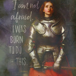 St. Joan of Arc Print &quot;I am not afraid&quot; Catholic Art, Saint Quote, Confirmation Gift, Catholic Gift for her, Catholic Print, Saint Art