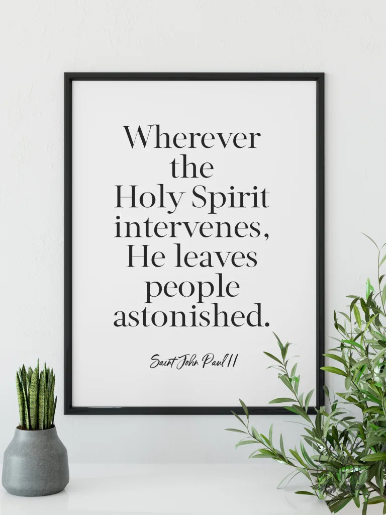 St. John Paul Ii When The Holy Spirit Intervenes Art Print