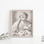 St. Joseph and Infant Jesus, Gift for Catholic Dad, Confirmation Gift, Catholic housewarming gift, Father of Jesus, Catholic Art, saint joe