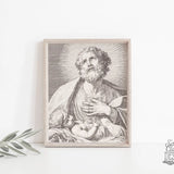 St. Joseph and Infant Jesus, Gift for Catholic Dad, Confirmation Gift, Catholic housewarming gift, Father of Jesus, Catholic Art, saint joe