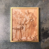 St. Joseph and the Christ Child Vintage Art Print, Murillo Drawing Reproduction, Catholic Art, Confirmation Gift, Catholic, Father of Jesus