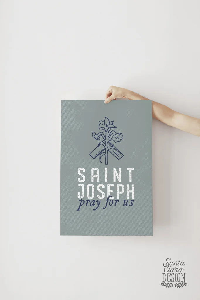 St. Joseph pray for us  print, Father&#39;s Day Print, gift dad, dad birthday, fathers day, wedding gift for dad, St. Joseph print, Catholic Dad