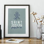 St. Joseph pray for us  print, Father&#39;s Day Print, gift dad, dad birthday, fathers day, wedding gift for dad, St. Joseph print, Catholic Dad