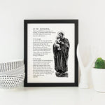 St. Joseph Prayer Print, Gift for him, Confirmation Gift, Catholic housewarming gift, Foster Father of Jesus, Holy Family, Catholic Wall Art