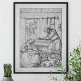 St. Joseph the Worker, Holy Family Workshop scene, Catholic art print, Confirmation gift, Home Decor, Saint Print, saint poster, home decor