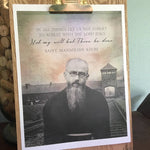 St. Maximillian Kolbe Print, santa clara design, saint quote, catholic art, catholic wall art, confirmation gift, RCIA gift, saint quote