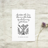 PRINTABLE St. Rose of Lima &quot;Apart from the Cross&quot; Saint Quote Lenten home Printable art, printable prayer, Catholic Posters, Lent decor