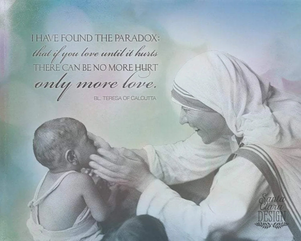 St. Teresa of Calcutta &quot;A Saint&quot; Print 8x10 & 5x7, Santa Clara Design, Saint Quote Art, Catholic Poster, Inspirational Print