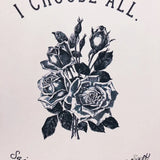 St. Therese of Lisieux Print &quot;I Choose All&quot; Catholic Saint Quote, Confirmation Gift, Catholic Print, Wall Art, Saint Print, Confirmation