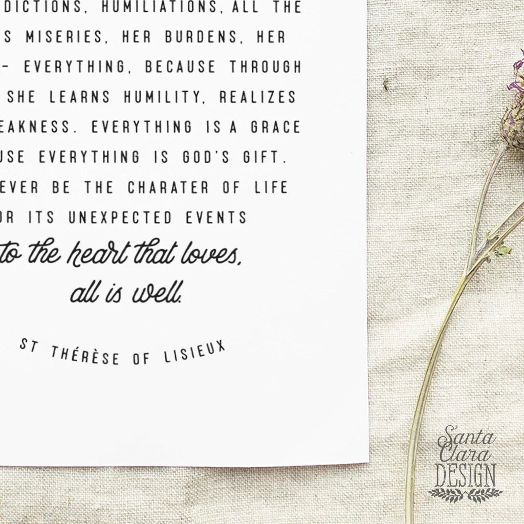 St. Therese of Lisieux &quot;To the heart that loves...&quot;  Catholic Saint Quote, Confirmation Gift, Catholic Art, Saint quote, Saint Art print