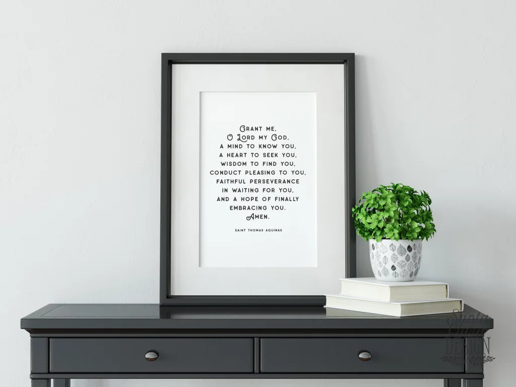 St. Thomas Aquinas Quote | &quot;A Mind to Know You&quot; | Catholic Saint Quote | Catholic Art | Confirmation Gift | Baptism Gift | Saint quote