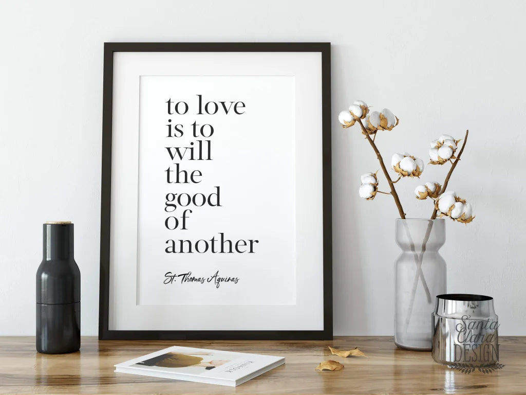 St. Thomas Aquinas Quote Print, Confirmation Gift, Catholic wedding gift, catholic student, catholic saint art, farmhouse, Catholic Wall Art