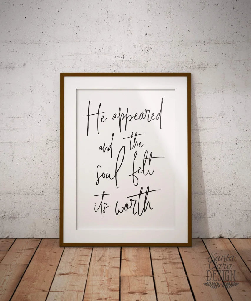 The Soul Felt Its Worth Art Print | O Holy Night Christmas Advent Catholic Poster | Catholic Decor | Christmas Print 5x7 8x10 11x14 & 16x20