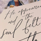 The Soul Felt Its Worth Art Print | O Holy Night Christmas Advent Catholic Poster | Catholic Decor | Christmas Print 5x7 8x10 11x14 & 16x20