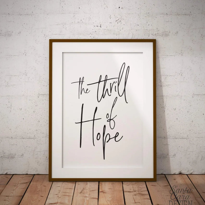 The Thrill of Hope Art Print | O Holy Night Christmas Advent Catholic Poster | Catholic Decor | Christmas Print 5x7 8x10 11x14